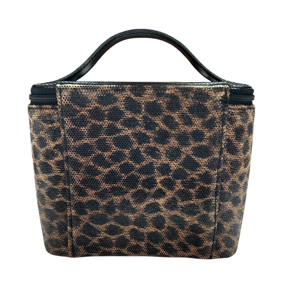 Loewe Leopard Enamel Leather Cosmetic Bag - Picture 2 of 11